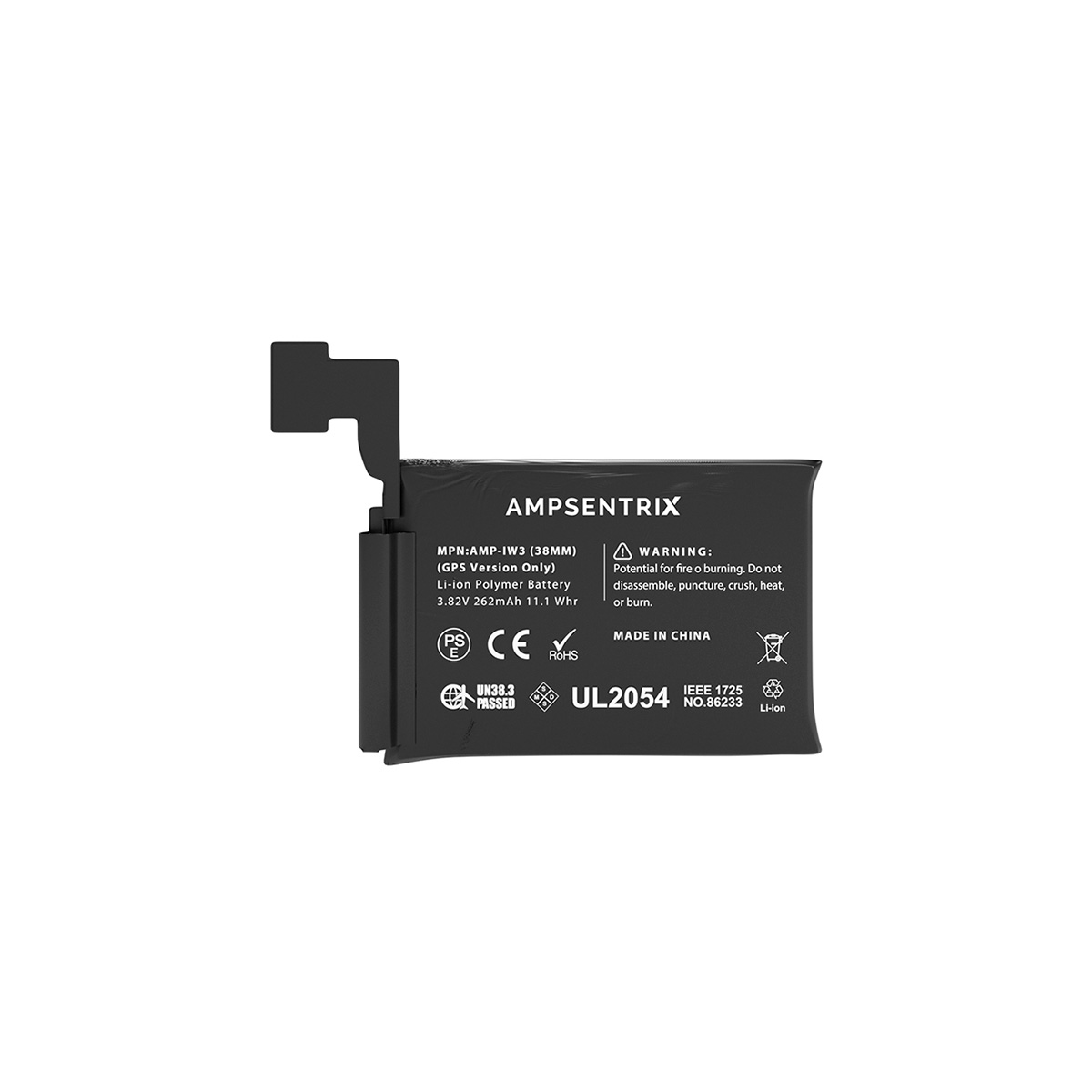 Bateria Ampsentrix Watch Serie 3 38mm (GPS)